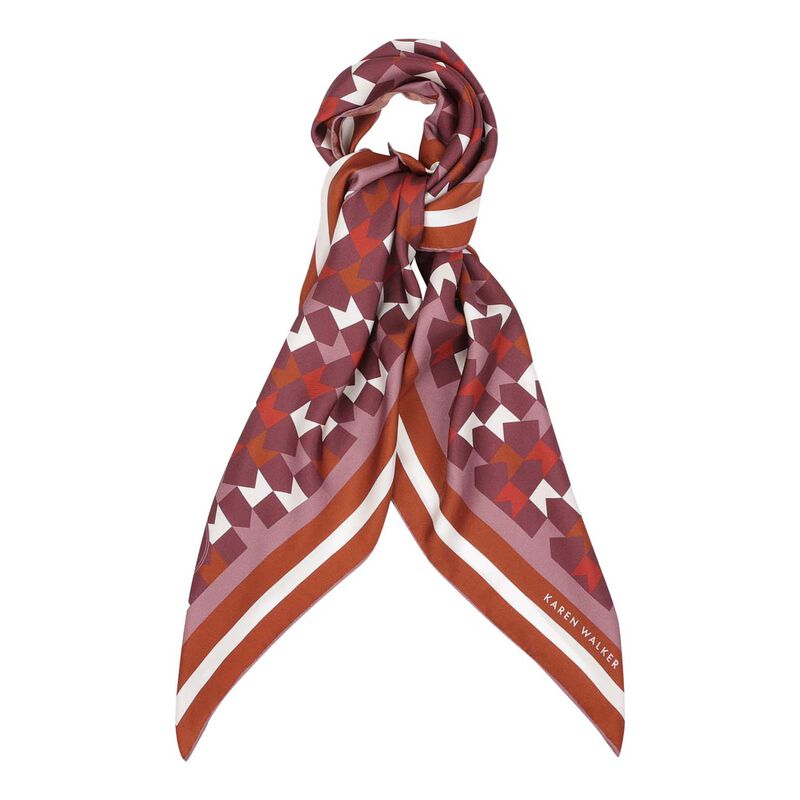 Karen Walker Monogram Large Check Classic Scarf image number 0